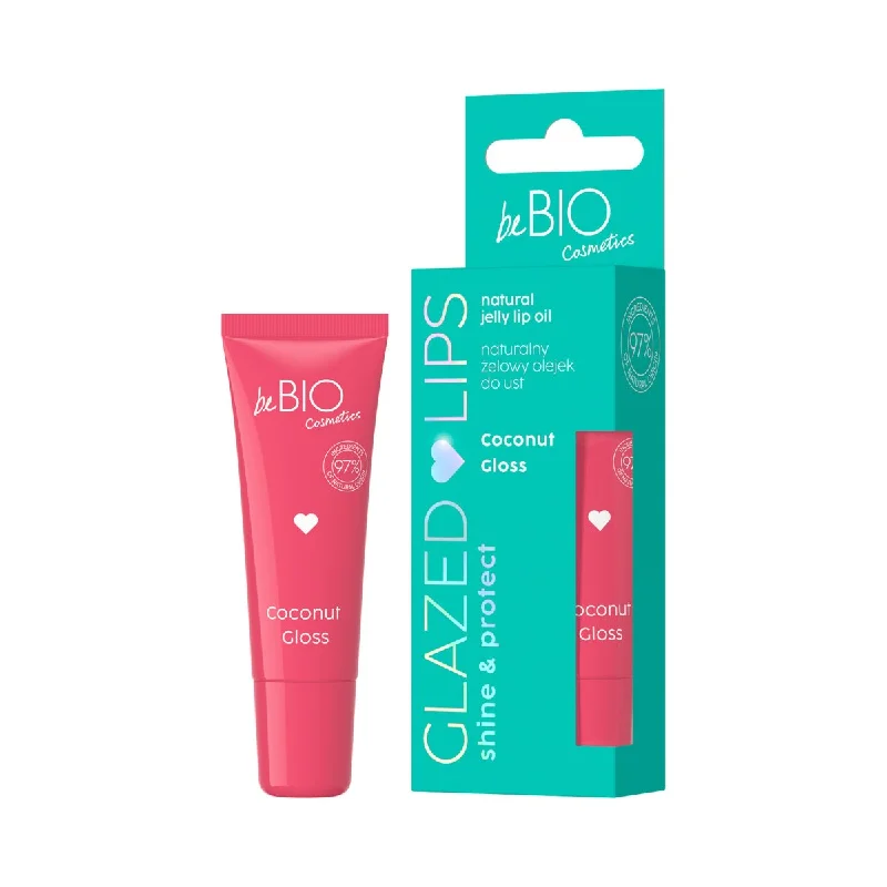 Quick Sale BeBio GLAZED LIPS Natural Jelly Lip Oil - Coconut Gloss 10ml