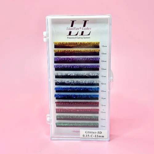 Savings Bonanza Glitter Lash Extensions: 1 Tray, 6 colors