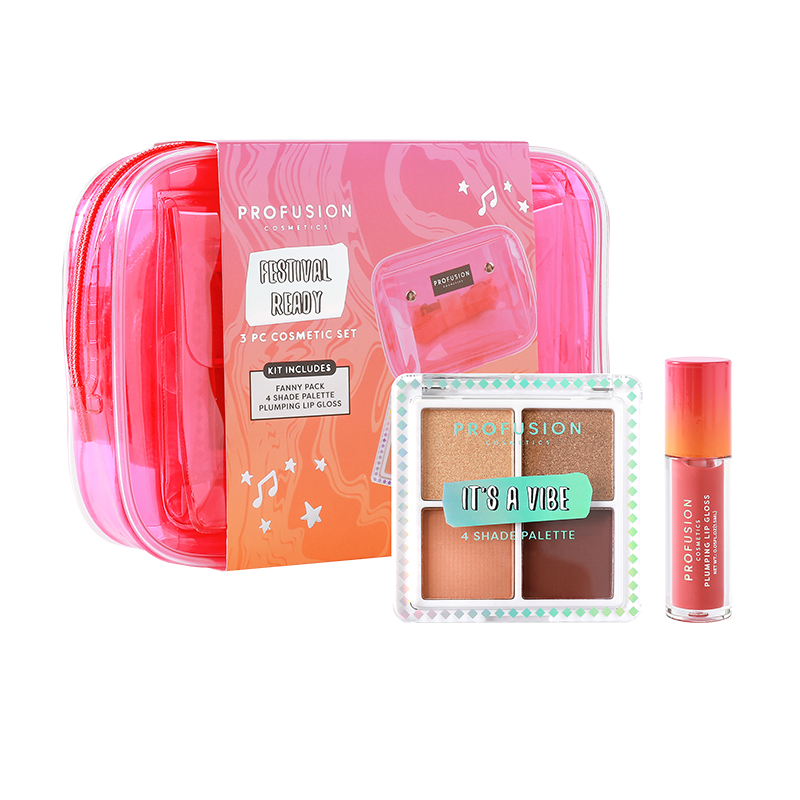 Weekend Shopping Bliss It's a Vibe | Festival Ready 3-pc Bag & Cosmetic Set