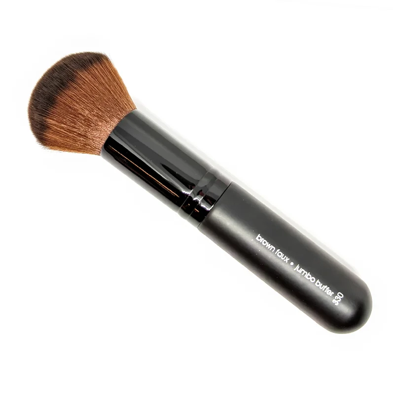 Unmissable Offer Jumbo Buffer Long Handle Kabuki Brush - Vegan Brown Faux