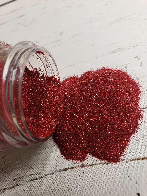 Savings Galore Lady in Red - .2mm Holographic Red Extra Fine Glitter - 2oz