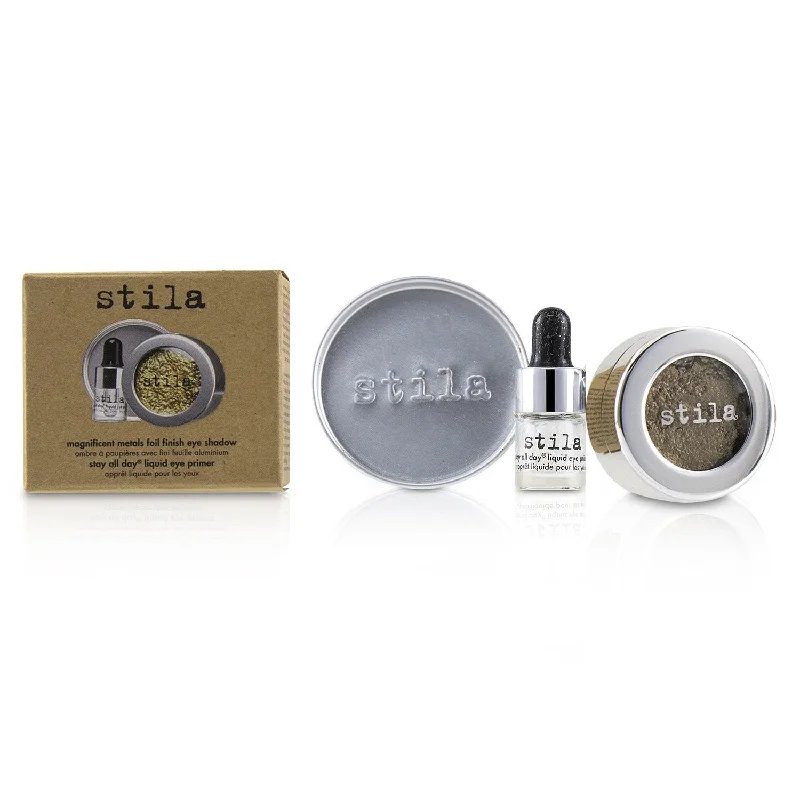 Weekend Deals That Amaze Magnificent Metals Foil Finish Eye Shadow With Mini Stay All Day Liquid Eye Primer - Vintage Black Gold