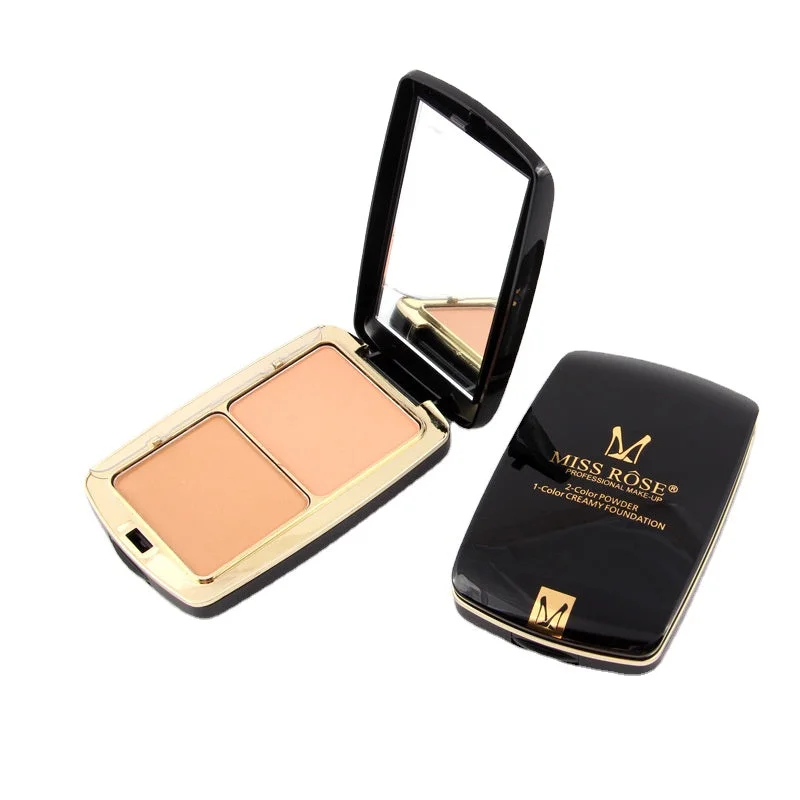 Don't Wait Miss Rose 3-Color Powder  Fashion with Mirror