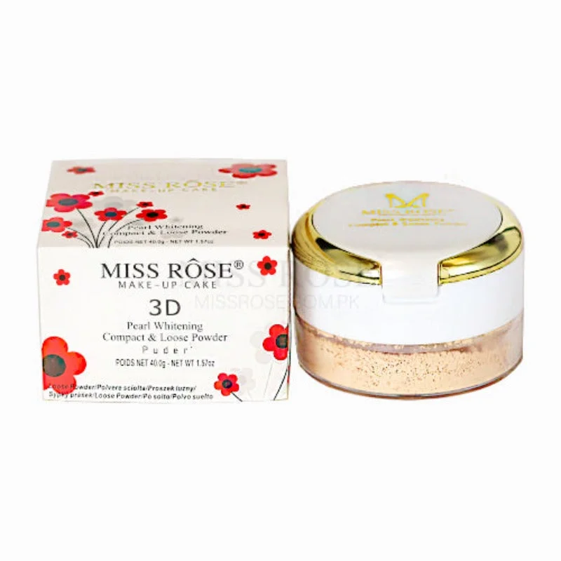 Daily Deals MISS ROSE 3D PEARL WHITENING COMPACT POWDER & LOOSE POWDER