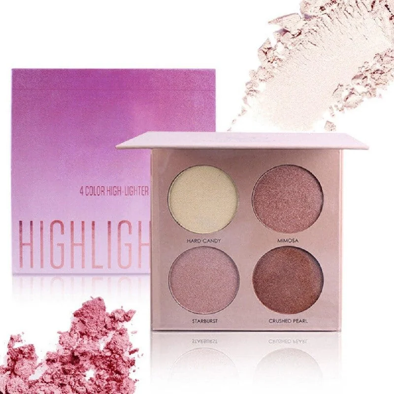 Weekend Specials to Snag MISS ROSE 4 Color Highlighter Palette