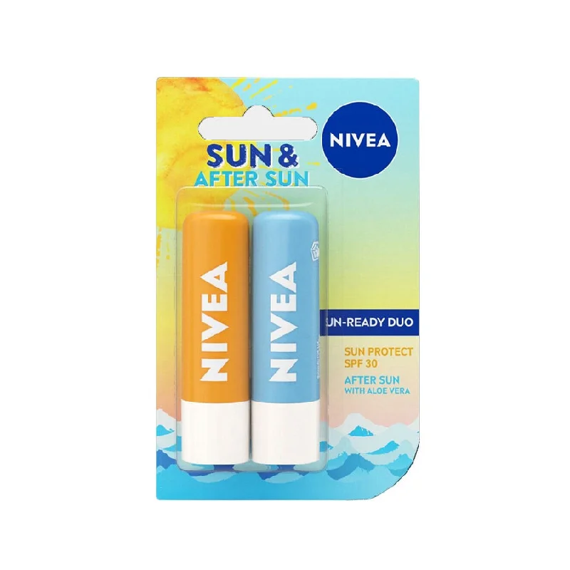 Instant Discount Nivea Sun & Aftersun Sun-Ready Lip Duo SPF30