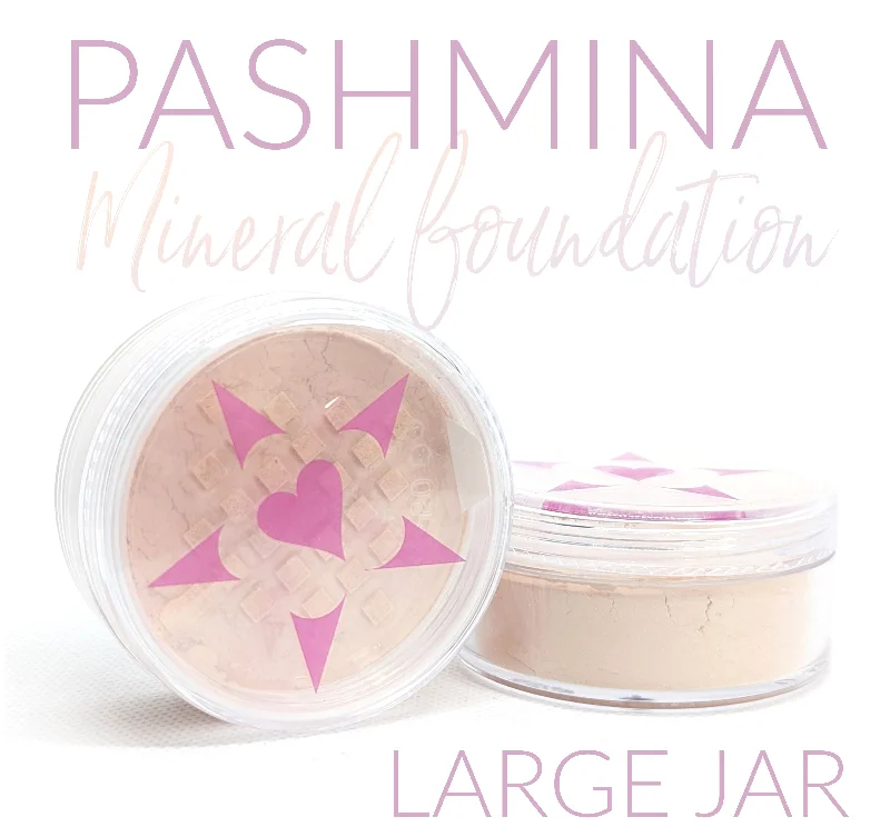 Reduced Price PASHMINA Heavy Coverage Mineral Foundation/Concealer - LARGE SIZE JAR