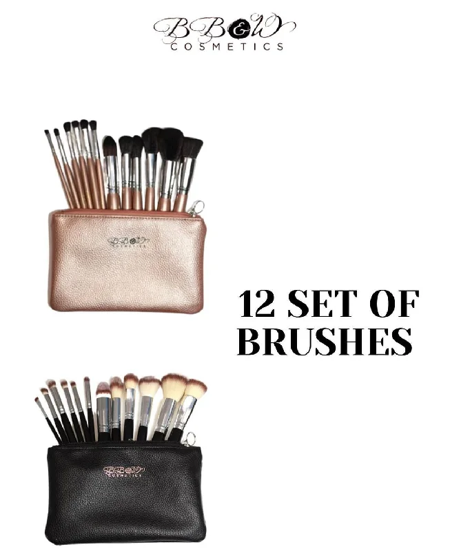 Take Advantage BB&W Cosmetics - 12 pc Makeup Brush Set