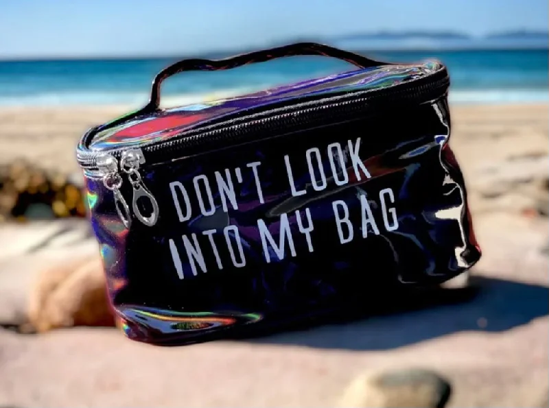 Final Clearance Fashion - “Don’t Look Into My Bag” Makeup  Bag Black