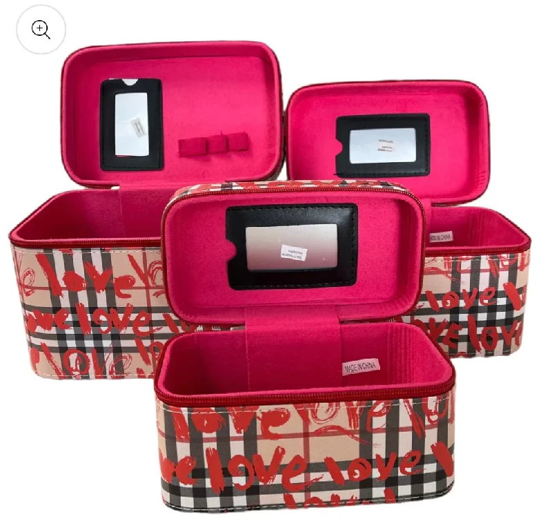 Midnight Madness Fashion - Red Love Cosmetic Case 3pc
