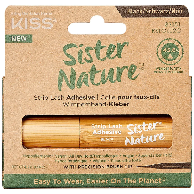 Weekend Deal Kiss Sister Nature Strip Lash Adhesive Black (4.1g)