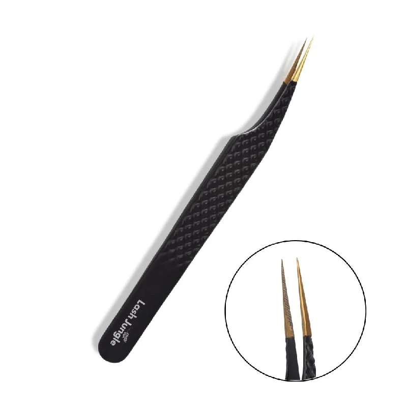 Time-Limited Offer Premium Black Volume Lash Tweezers – Isolation