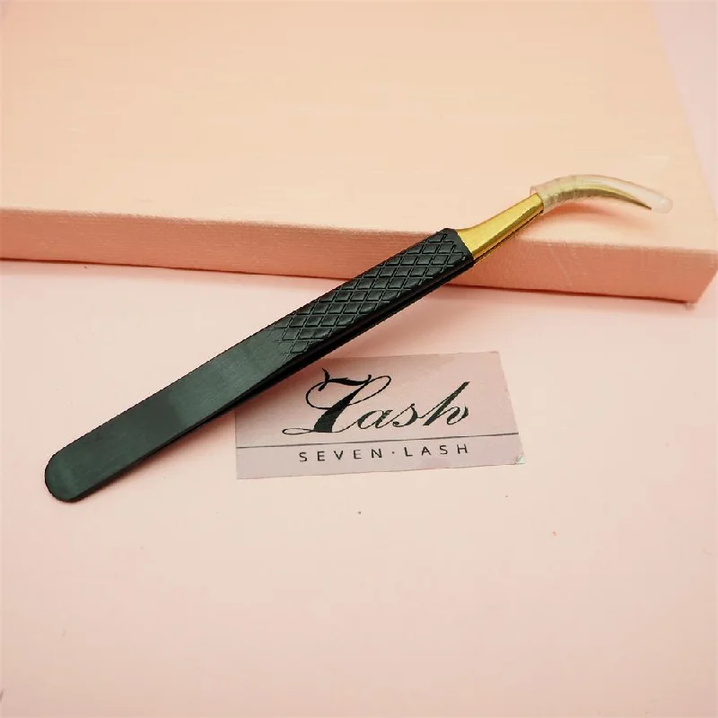 Steals and Deals SH-03 Black Gold Tweezers For EyeLash Extensions