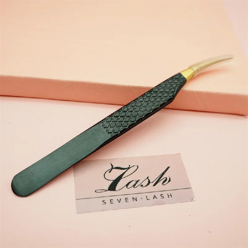 Online Exclusive SH-04 Black Gold Tweezers For EyeLash Extensions