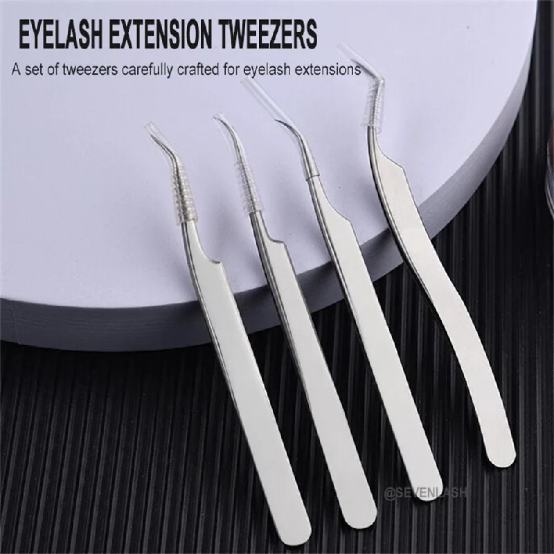 Special Price Silver Stainless Steel Tweezers sets For Lash Extension
